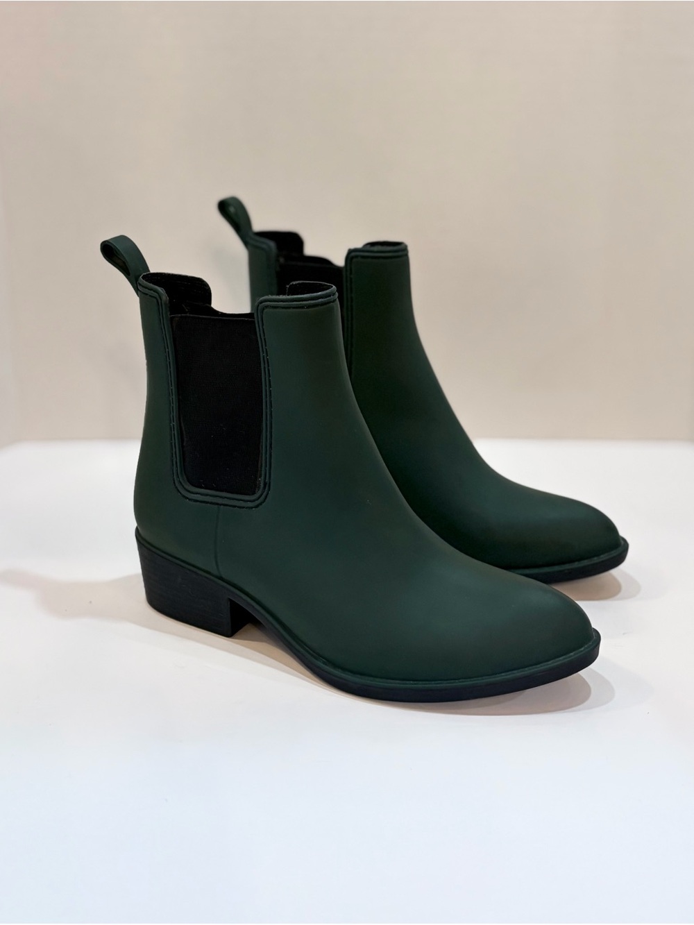 Steve Madden Chelsea Rain Boots in Dark Green - Women's Waterproof Ankle Boots